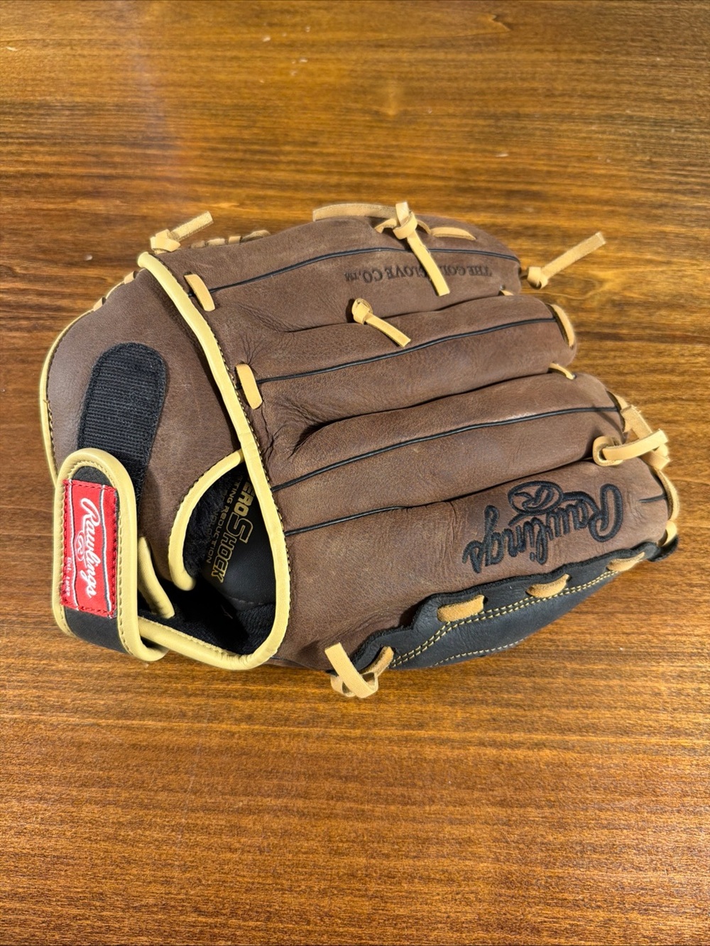 Rawlings Brown and Tan Leather Baseball Glove